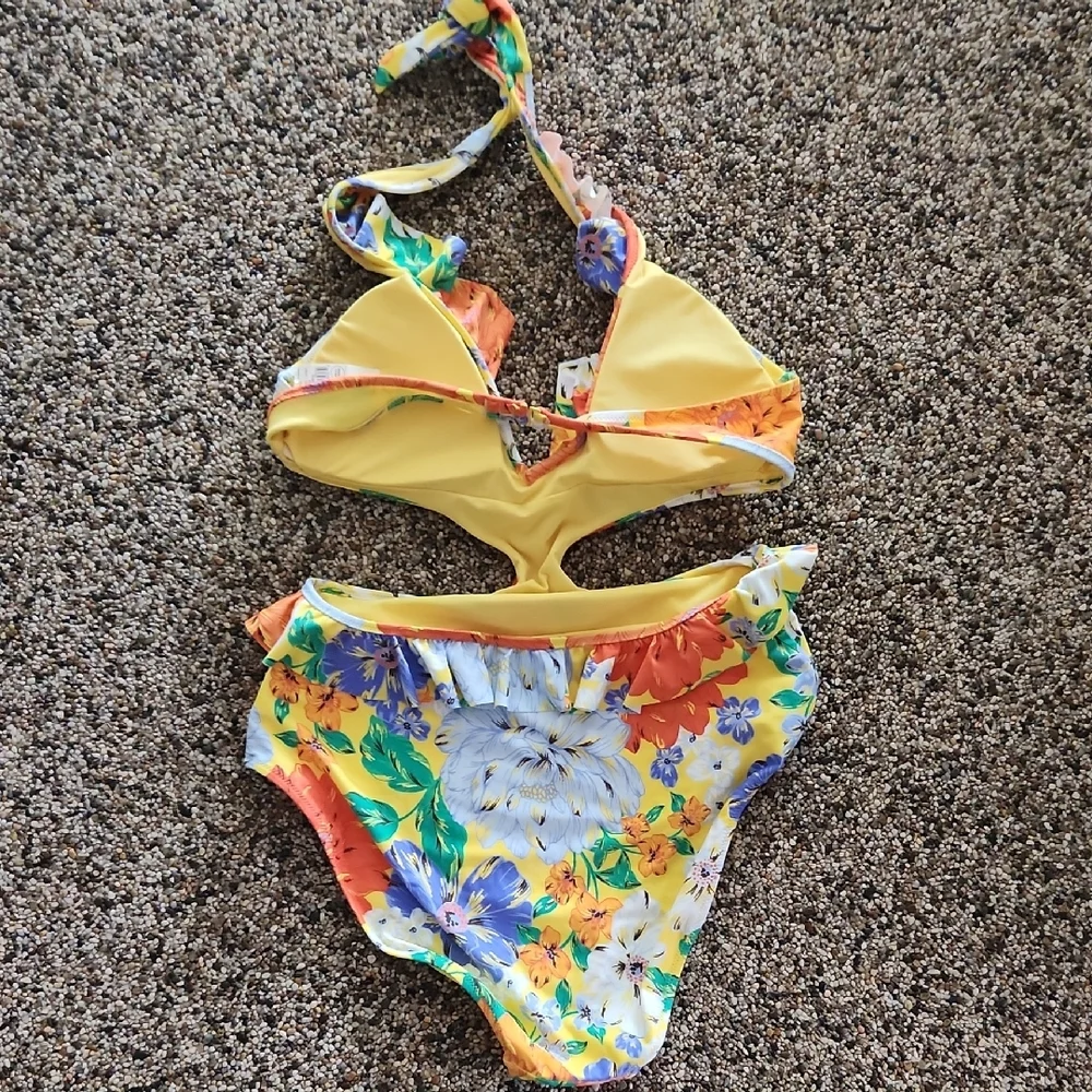 Aerie Yellow and‎ Orange One Piece Swimwear